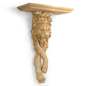 Fancy corbel with lion head left side